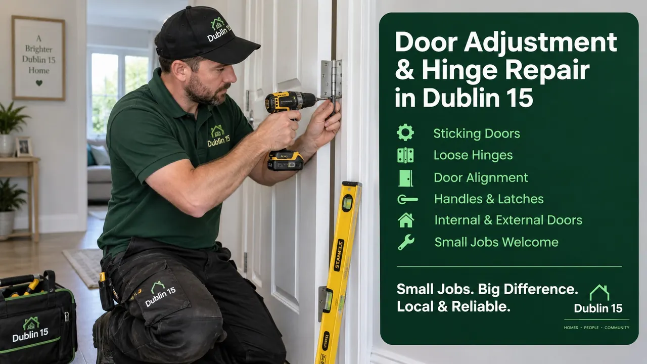 Illustrative image for door adjustment & hinge repair enquiries in Dublin 15